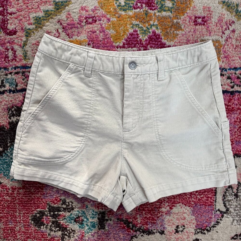 Patagonia Women's White Corduroy Stand Up Shorts Size 4